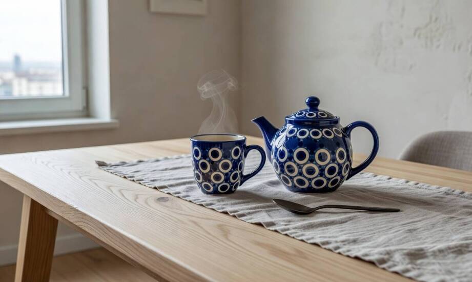 How Does Bolesławiec Pottery Work with a Minimalist Table and Modern Interior?