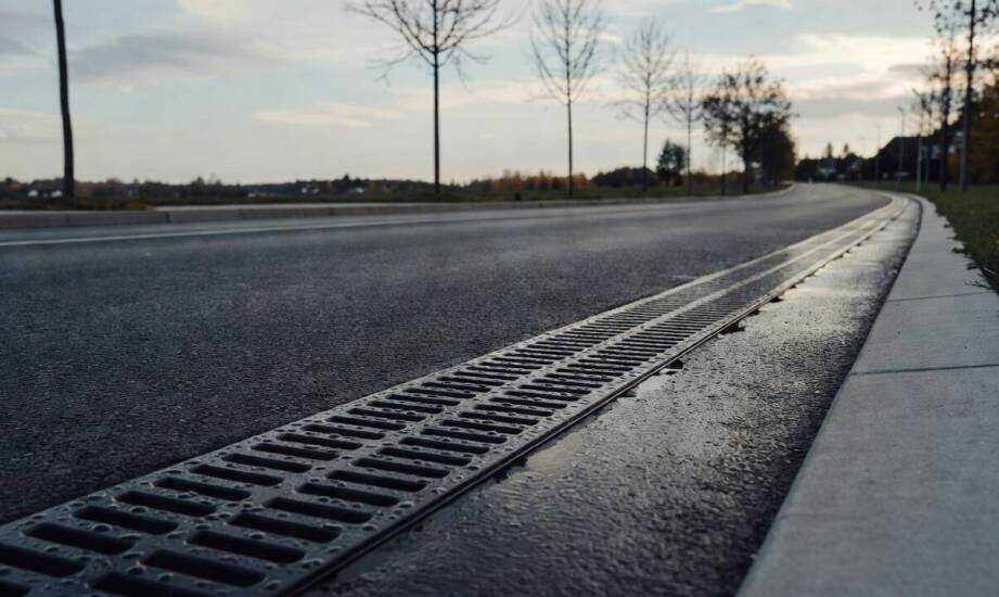 Was bei der Planung einer Straßenentwässerung berücksichtigt werden muss, um Wasseransammlungen und Überlastungen zu vermeiden