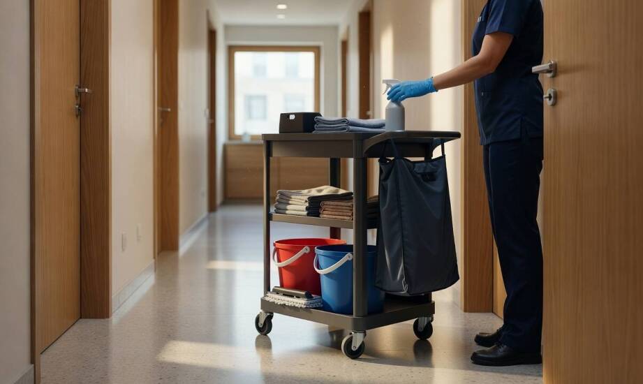 Jak układ wózka sprzątającego wpływa na higienę i tempo pracy w HoReCa