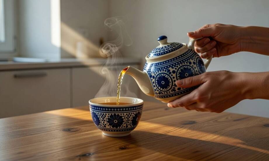 How Do Cup Shape and Teapot Capacity Affect Aroma, Temperature and the Drinking Experience?