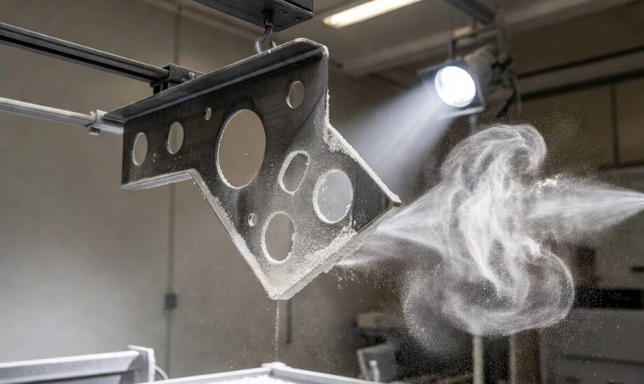 Jak powstaje powłoka proszkowa na elementach metalowych w produkcji przemysłowej