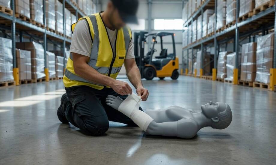 Pierwsza pomoc w produkcji i logistyce — jak dopasować szkolenie do realnych zagrożeń stanowisk