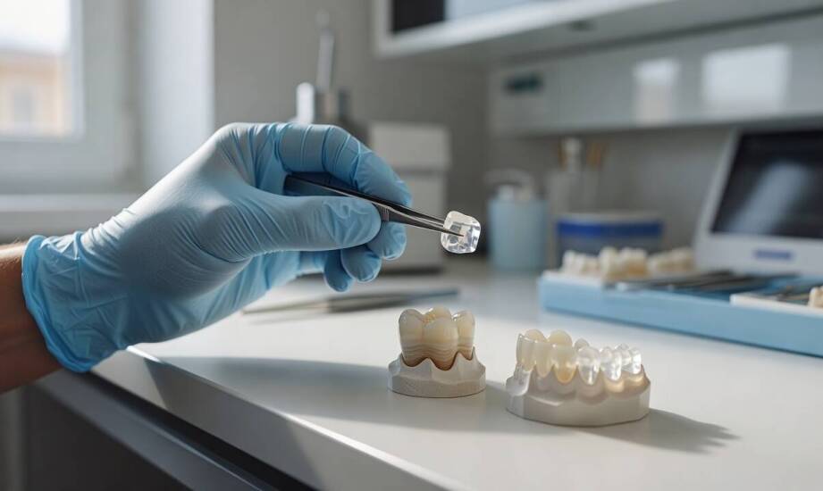 Cyrkon, porcelana i akryl — jak materiał wpływa na trwałość i komfort uzupełnienia