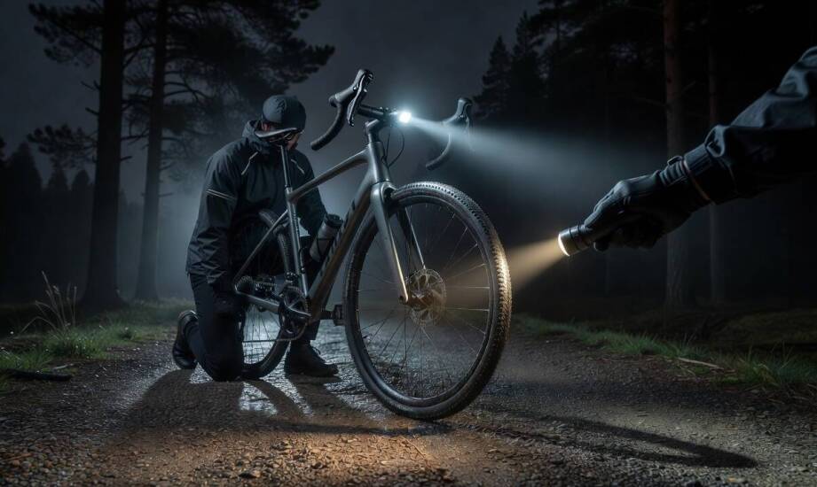 Jak czołówka i latarka ręczna uzupełniają oświetlenie roweru nocą na szosie i w terenie