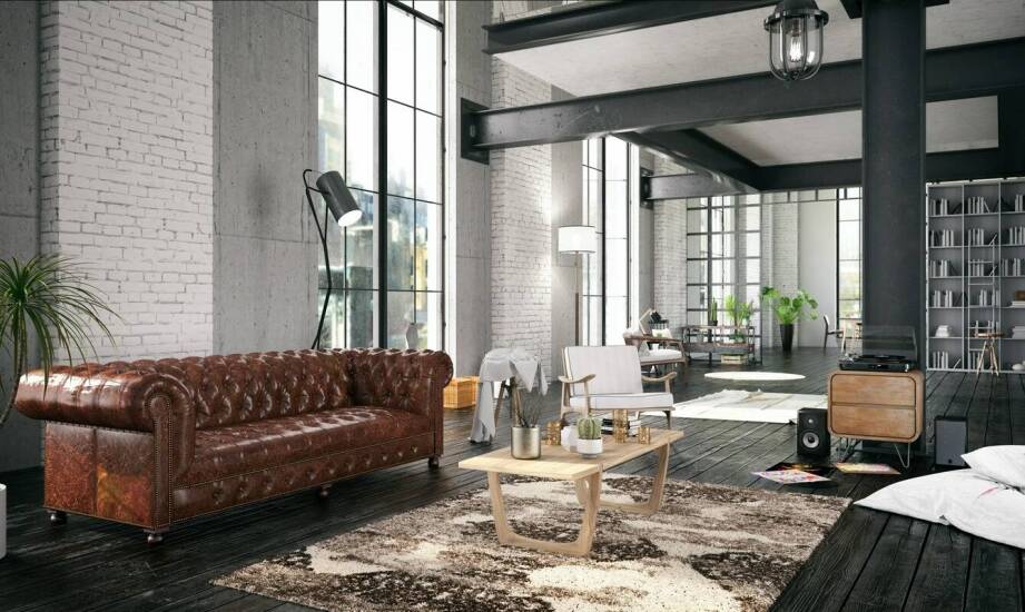 Deski rustykalne jako element dekoracyjny w stylu industrialnym