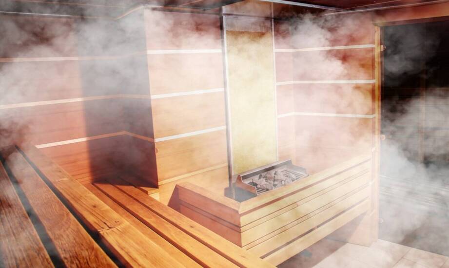 Sauna aus Polen als Teil eines modernen Gartens