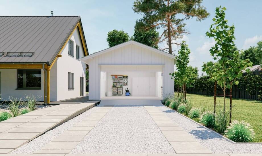 Garaż blaszany 3x5 drewnopodobny a ekologia: wykończenie przyjazne środowisku