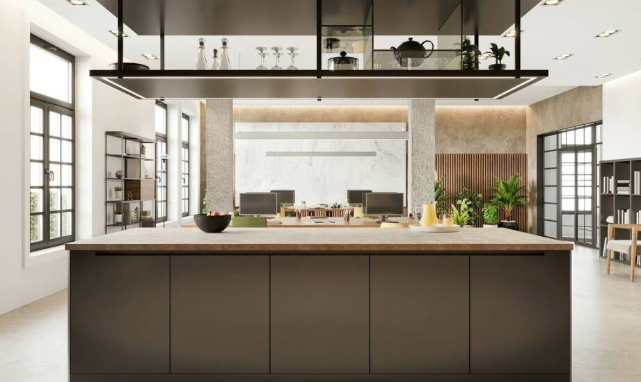 Drzwi szklane loft w nowoczesnym biurze – funkcjonalność i design