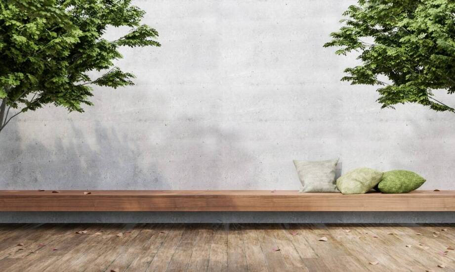 Donice betonowe kwadratowe jako element wyposażenia stref wypoczynkowych