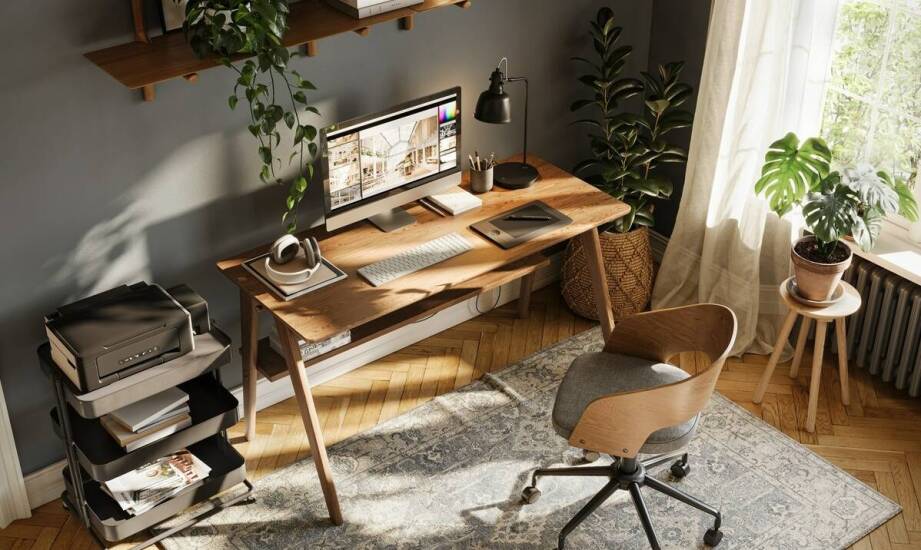 Biurka z drewna – inspiracje, zalety oraz sposoby wykorzystania w aranżacji