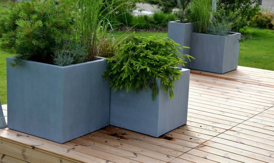 Grafitowa kostka Torino jako dekoracyjny element w ogrodzie