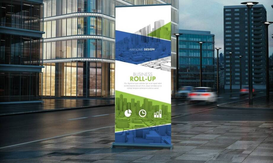 Które stojaki reklamowe promują wydarzenia firmowe?