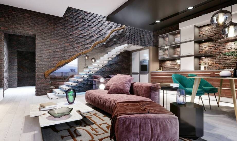 Fazowane płytki lustrzane jako nowoczesny element dekoracyjny w salonie