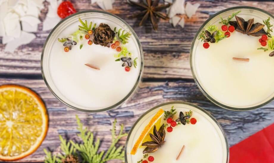 Ręcznie robione kokosowe świeczki – kunszt i precyzja w każdym detalu