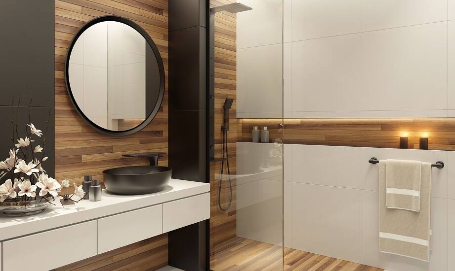 Praktyczne porady na temat pielęgnacji drewna w łazience.