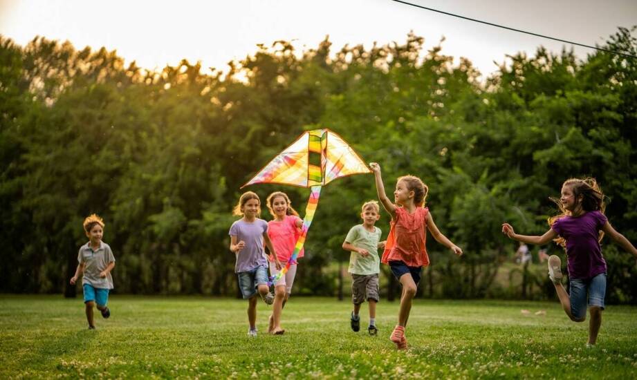 Zjazd linowy i inne atrakcje dla dzieci na terenie naszych domków.