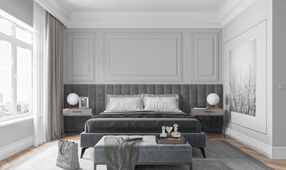 Tapicerowane ławeczki jako praktyczne siedzisko w sypialni