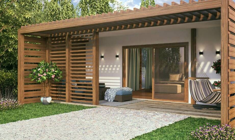 Funktionale Gartenpavillons für die Aufbewahrung