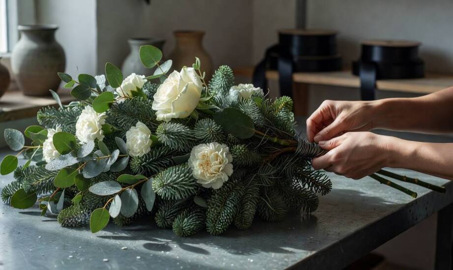 Od materiału do ceremonii — jak powstaje wiązanka żałobna przed pożegnaniem