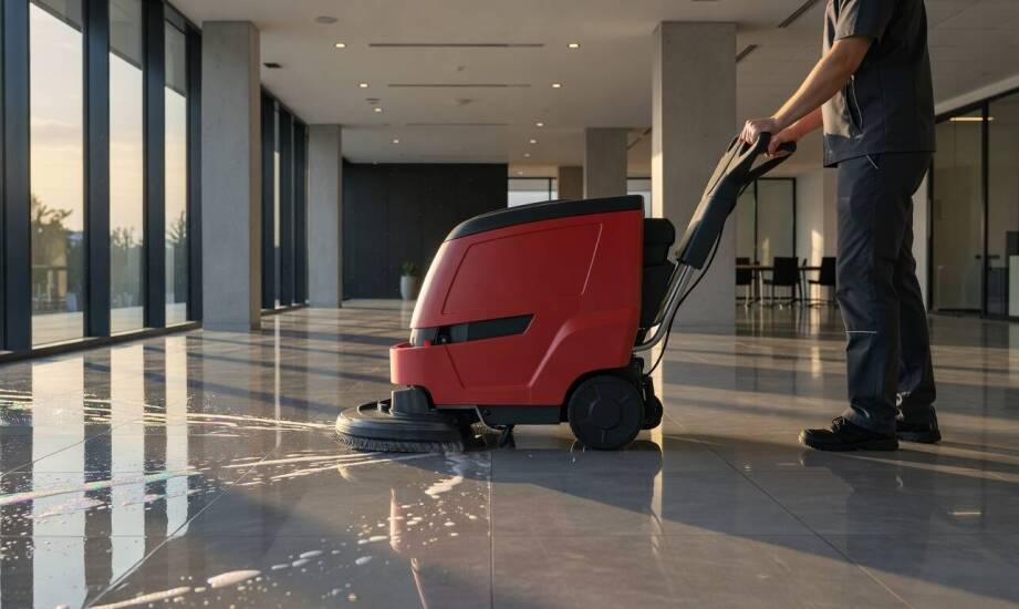 Jak dobór akumulatora wpływa na wydajność automatu szorującego Numatic przy myciu płytek