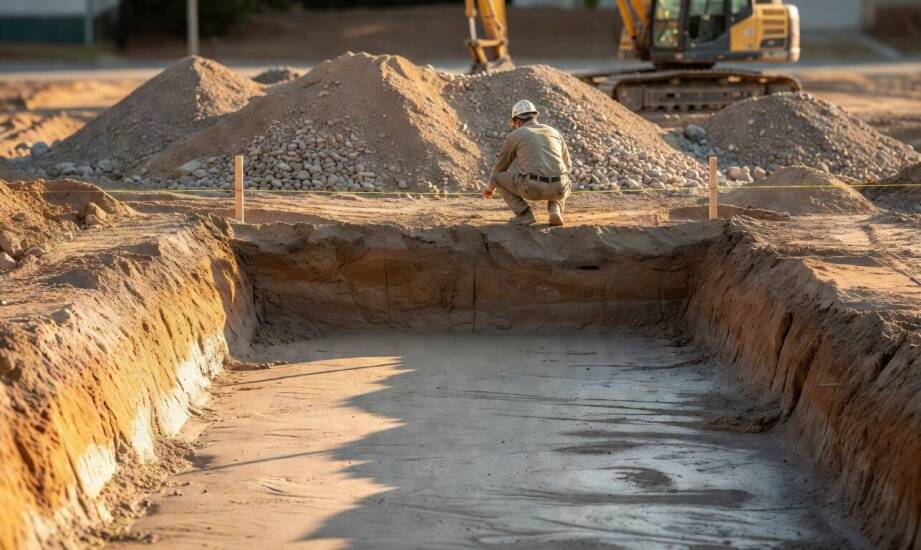 Stabilizacja wykopu pod fundament lub szambo, gdy samo kopanie nie wystarcza