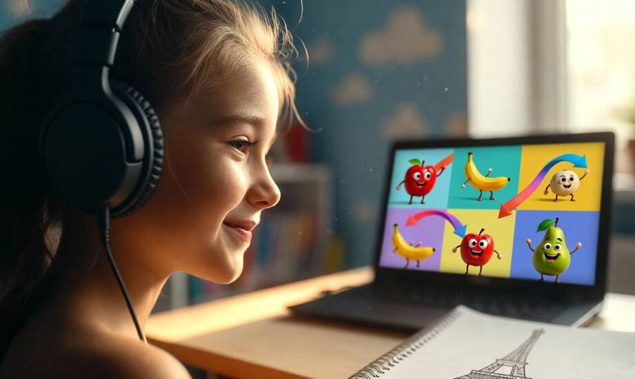 Jak wygląda 45-minutowa lekcja francuskiego online dla dziecka w wieku 7–10 lat i dlaczego nauka przez zabawę utrzymuje uwagę