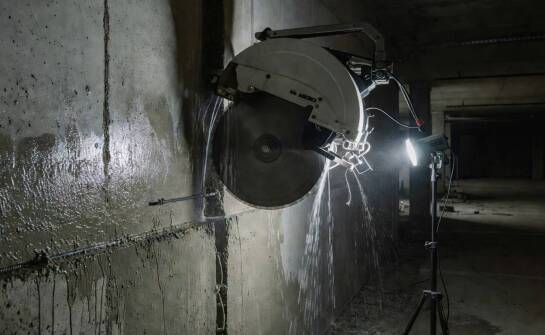 Koszt cięcia betonu za metr bieżący zależy bardziej od warunków niż długości zlecenia