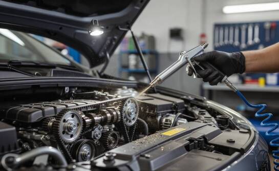 Sprężone powietrze w serwisie rozrządu — gdzie mechanik zyskuje kontrolę i tempo