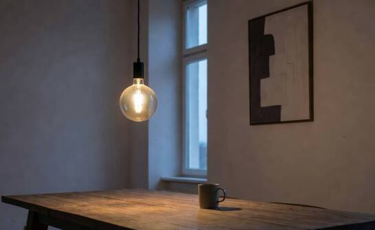 Kiedy lampa wisząca z widoczną żarówką pasuje do wnętrza, a kiedy razi