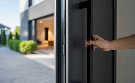 Drzwi aluminiowe i PCV w domu jednorodzinnym — co zmienia konstrukcja skrzydła