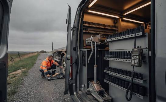 Logistyka dolnośląskich interwencji oponiarskich — podział ról między bazą a mechanikiem