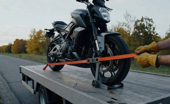 Jak przygotować motocykl, skuter lub quada do transportu lawetą po awarii