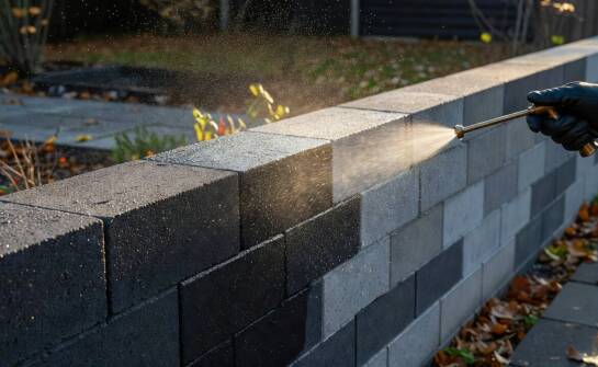 Zabezpieczenie przed wilgocią i wykwitami — proces impregnacji ogrodzenia z betonowych bloczków