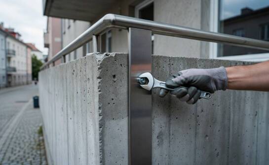 Modernizacja balkonu: techniczne aspekty montażu balustrady ze stali nierdzewnej na starszej płycie