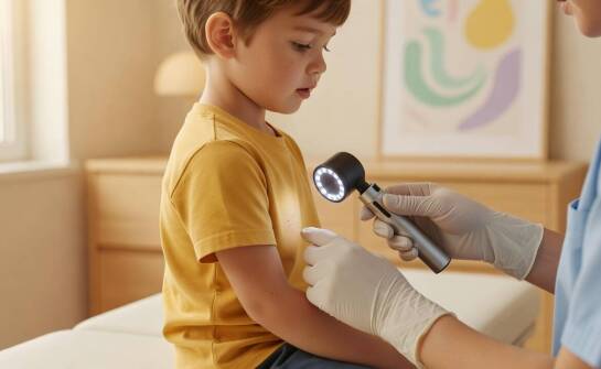 Od pierwszego wywiadu po badanie dermatoskopem — jak krok po kroku przebiega ocena zmian skórnych u dziecka