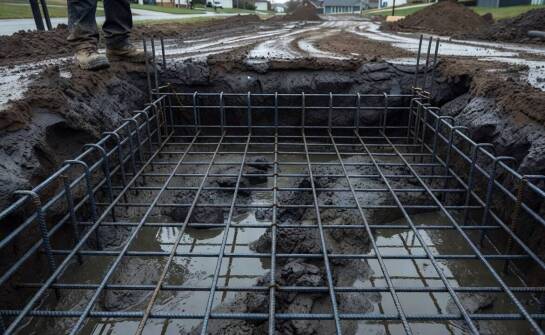 Projekt a rzeczywiste warunki wodne działki — kiedy fundamenty wymagają zastosowania betonu wodoszczelnego i wyższych klas ekspozycji