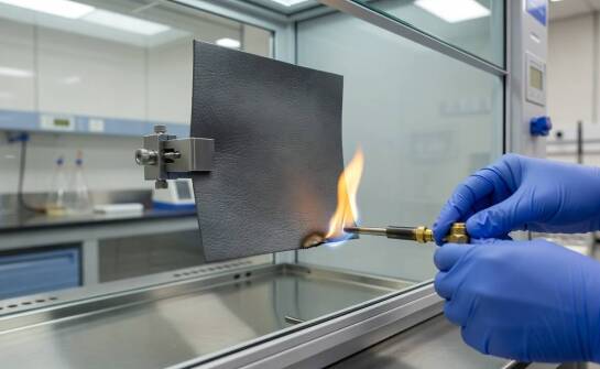 Badania laboratoryjne i normy trudnopalności — na czym polega certyfikacja przy produkcji sztucznej skóry