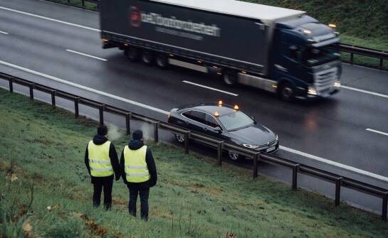 Awaria na autostradzie A4 — ewakuacja ze zwężeń i odcinków pozbawionych pełnego pasa awaryjnego