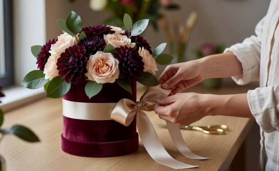 Faktura weluru a estetyka flowerboxa — jak materiał pojemnika zmienia wizualny odbiór kompozycji kwiatowej