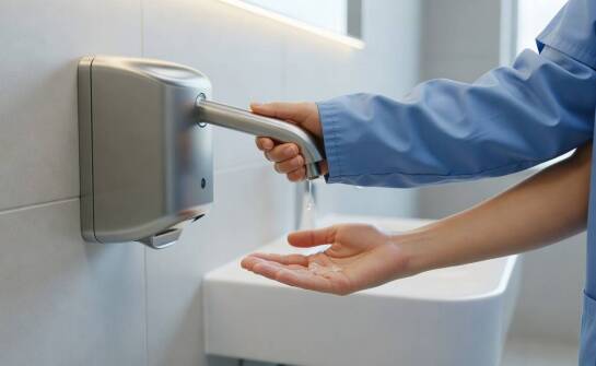 Dozownik uruchamiany łokciem w szpitalu, hotelu i szkole — gdzie liczy się trwałość, a gdzie prosty serwis