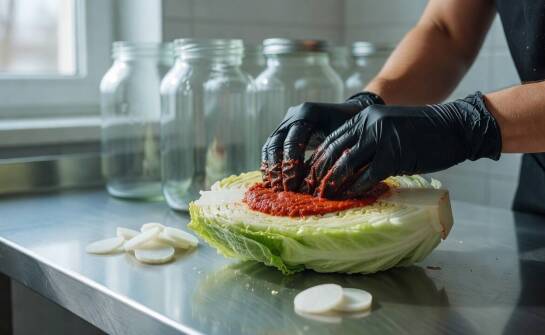 Proces tworzenia ekologicznego kimchi — jak lokalne warzywa poddaje się azjatyckiej fermentacji mlekowej