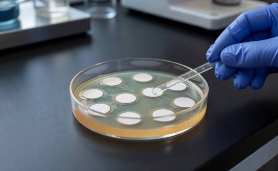 Antybiogram w laboratorium — wpływ parametrów naczyń na odczyt stref zahamowania wzrostu