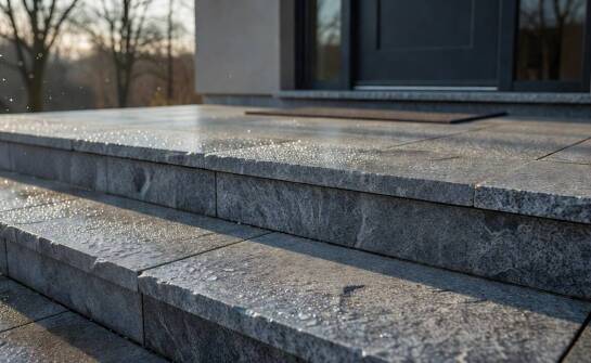 Jak granitowe schody i parapety reagują na wilgoć, mróz i codzienne użytkowanie