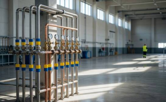 Jak proces produkcyjny wyznacza układ instalacji gazów technicznych w hali przemysłowej