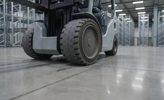 Jak obciążenia od wózków i maszyn zmieniają projekt betonowej posadzki
