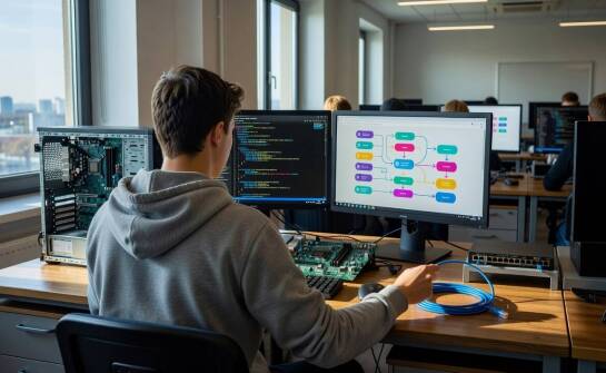 Jak technikum informatyczne prowadzi od INF.02 i INF.03 do matury oraz projektów