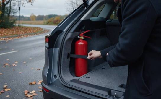 Dlaczego gaśnica do auta osobowego, busa i samochodu elektrycznego wymaga innego podejścia