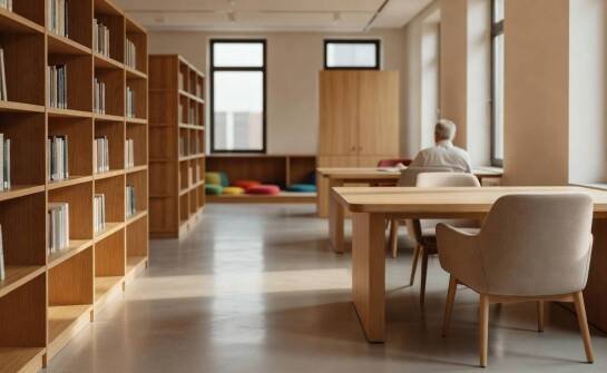 Jak wysokość, zasięg i układ mebli zmieniają komfort różnych użytkowników biblioteki