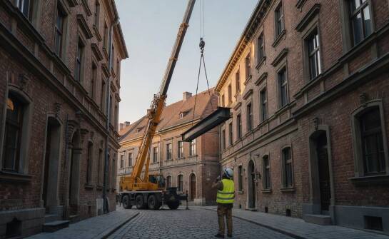Jak dokumentacja budowy i uzgodnienia terenu warunkują użycie dźwigu w Małopolsce