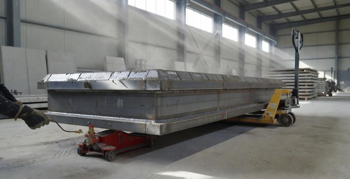 Jak wózek paletowy i podnośnik hydrauliczny przygotowują formę do pracy z wibratorem do betonu
